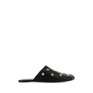 Chloe Women Black Leather Rita Slippers